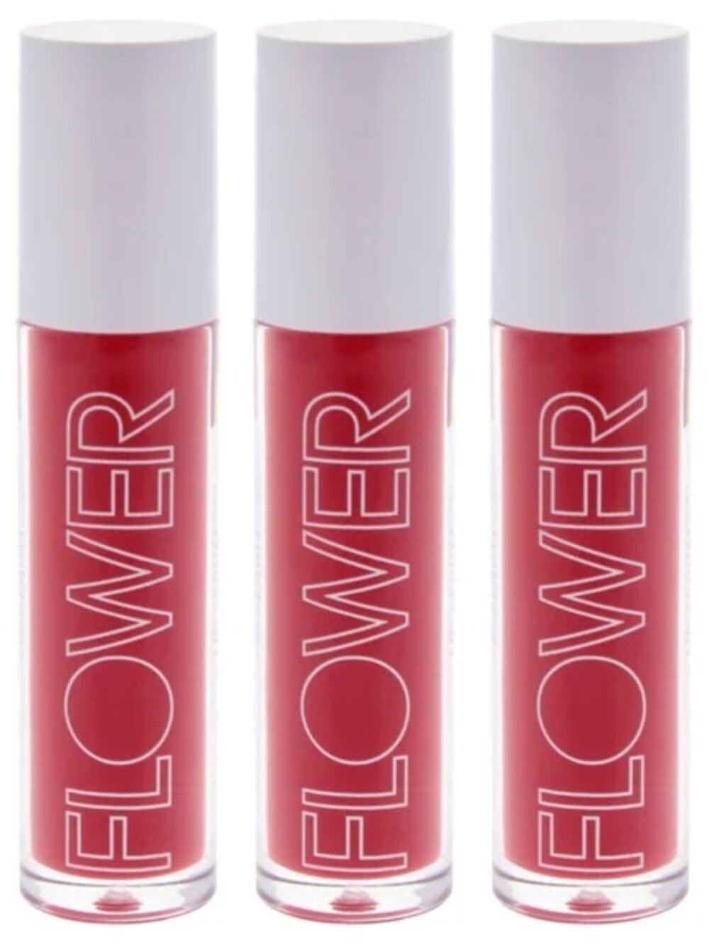 3pc FLOWER Beauty Lip Gloss in Fuchsia Crush 0.12oz